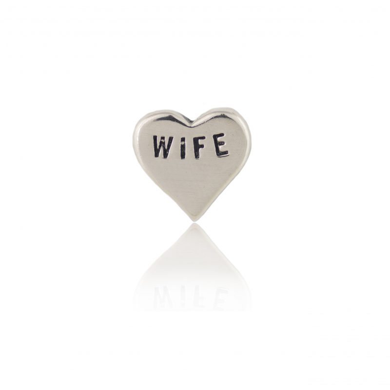 Wife Silver heart