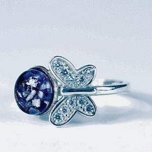 Crystal Butterfly Cremation Ash Ring